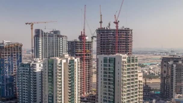 Torn vid Business Bay timelapse i Dubai, Förenade Arabemiraten — Stockvideo