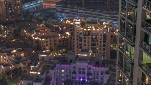 Vista aérea a las casas de Old Town Island desde arriba timelapse. — Vídeos de Stock