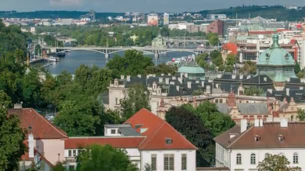 Zone Petite ville de Prague Mala Strana timelapse, près de l'église Saint Vitus, Ventseslaus et Adalbert. République tchèque . — Video