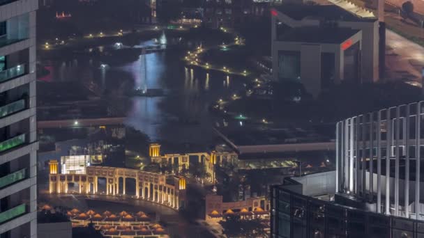 迪拜互联网城市湖泊和建筑物的空中景观 — 图库视频影像