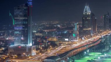 Dubai 'deki Şeyh Zayed Yolu' nun hava görüntüsü.