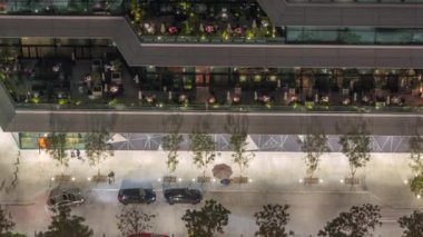 Açık havada, açık havada, rahat restoranın hava manzarası.