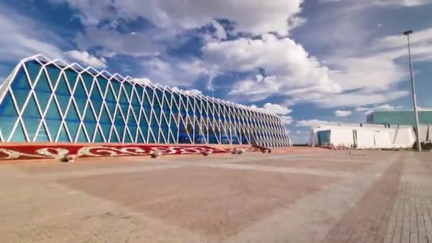 Palacio de la Independencia timelapse hyperlapse, Asia Central, Kazajstán, Astana — Vídeo de stock