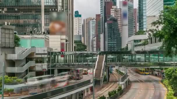 Hong Kong 트래픽 timelapse에서 중앙 지구의 Hong Kong. — 비디오