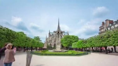Notre Dame de Paris timelapse hyperlapse, Fransa