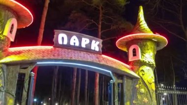 Gorki Central Park Kültür ve boş zaman Kharkov timelapse, Ukrayna