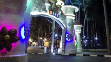 Gorki Central Park Kültür ve boş zaman Kharkov timelapse, Ukrayna