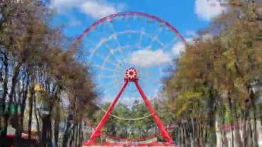 Gorki Central Park Kültür ve boş zaman Kharkov timelapse hyperlapse, Ukrayna