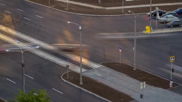 Вид з повітря з новою асфальтовою дорогою, що будується . — стокове відео