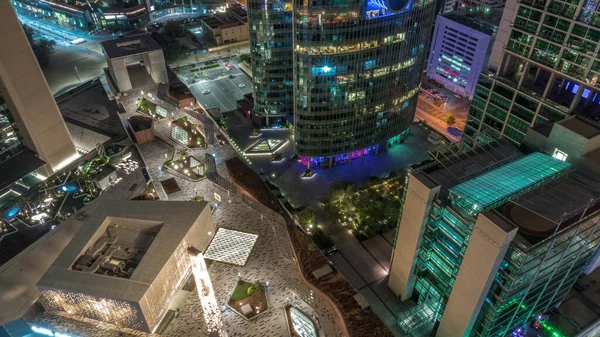 Passeggiata Viale Cancello Dubai Grattacieli Centro Finanziario Internazionale Con Antenna — Foto Stock