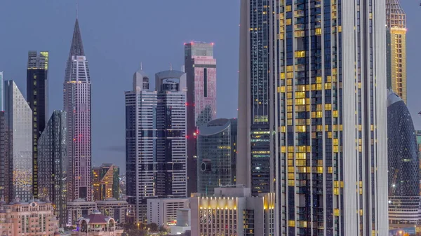 Eine Reihe Hoher Gebäude Rund Die Sheikh Zayed Road Und — Stockfoto