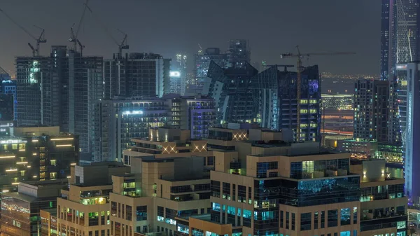 Körfez Meydanı Bölgesi Gece Zaman Dilimi Karışık Kullanım Dubai Deki — Stok fotoğraf