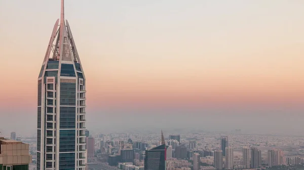 Dubai Aerial View Showing Barsha Heights Greens District Area Timelapse — Stock Photo, Image