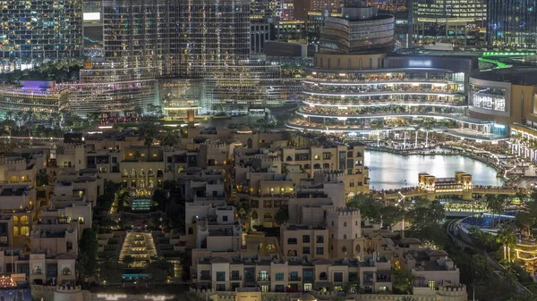 Vista Aérea Las Casas Tradicionales Iluminadas Del Casco Antiguo Isla — Foto de Stock