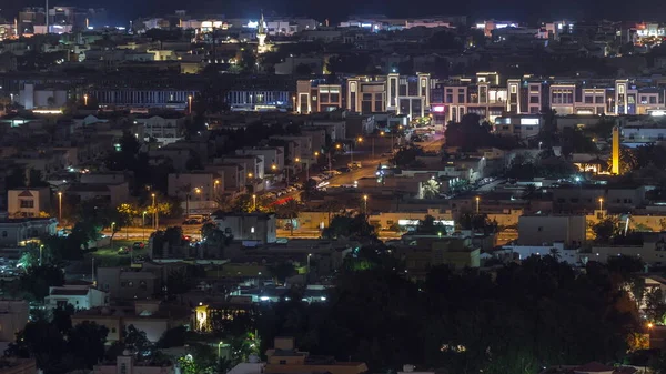 아랍에미리트 지구의 루에서 아파트와 공중에서 수있다 거리의 — 스톡 사진