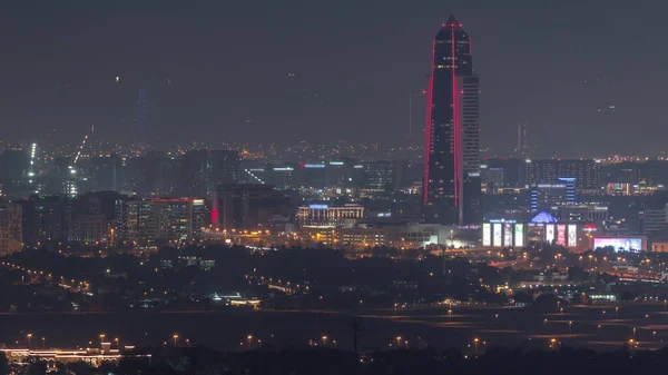 Skyline Ville Dubaï Avec Des Gratte Ciels Modernes Des Hôtels — Photo