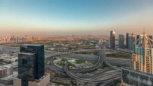 Πανόραμα Δείχνει Ντουμπάι Μαρίνα Και Jlt Ουρανοξύστες Κατά Μήκος Sheikh — Φωτογραφία Αρχείου
