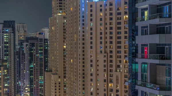 Visão Geral Horizonte Jbr Marina Dubai Com Arranha Céus Modernos — Fotografia de Stock