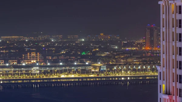 Vista Aérea Muchas Villas Hoteles Lujo Isla Palm Jumeirah Dubai — Foto de Stock