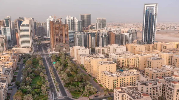 Arranha Céus Distrito Barsha Heights Edifícios Baixo Crescimento Distrito Greens — Fotografia de Stock