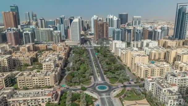 Skyscrapers Barsha Heights District Low Rise Buildings Greens District Aerial — Stock Video