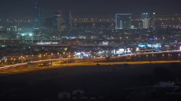 Skyline Dubai Con Case Villa Cantiere Nuove Torri Uno Sfondo — Video Stock