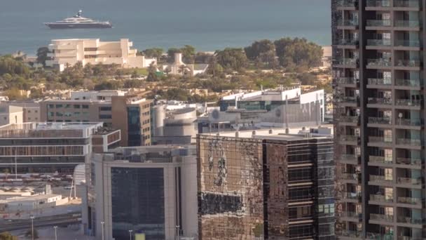 Ουρανοξύστες Στην Περιοχή Barsha Heights Και Στην Πόλη Του Διαδικτύου — Αρχείο Βίντεο