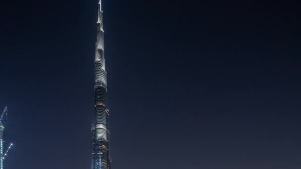 Ντουμπάι Downtown Πανοραμική Cityscape Ψηλότερους Ουρανοξύστες Γύρω Από Εναέρια Κατά — Αρχείο Βίντεο