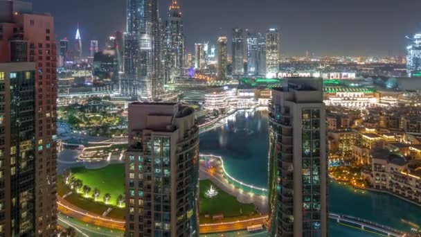 Dubaï Paysage Urbain Centre Ville Avec Les Hauts Gratte Ciel — Video