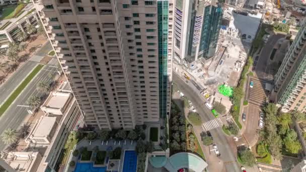 Cidade Aérea Timelapse Com Arquitetura Moderna Centro Dubai Olhe Para — Vídeo de Stock