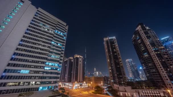 Vue Aérienne Panoramique Sur Centre Ville Dubaï Les Gratte Ciel — Video