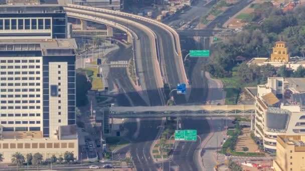 Gratte Ciel Autres Bâtiments Proximité Quartier Dubai World Trade Center — Video