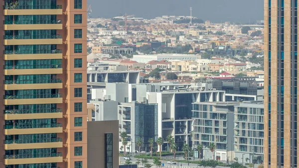 City Walk Distrito Timelapse Aéreo Nueva Zona Urbana Cerca Del — Foto de Stock