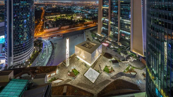 Gate Avenue Promenade Located Dubai International Financial Center Aerial Night — Stock Photo, Image