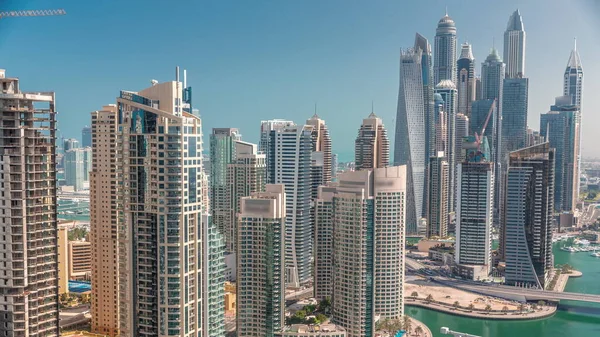 Вид Различные Небоскребы Самом Высоком Жилом Квартале Дубая Marina Искусственным — стоковое фото