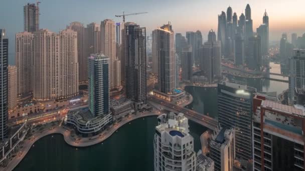 Widok Różnych Drapaczy Chmur Najwyższym Bloku Wzajemnym Dubai Marina Jbr — Wideo stockowe