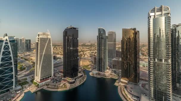 Hohe Wohngebäude Jlt District Teil Des Mischgebiets Dubai Multi Commodities — Stockvideo
