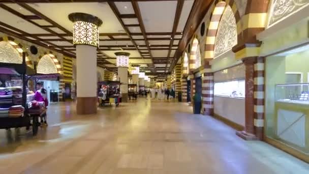 Dubai Zjednoczone Emiraty Arabskie Przejdź Przez Gold Souq Dubai Mall — Wideo stockowe