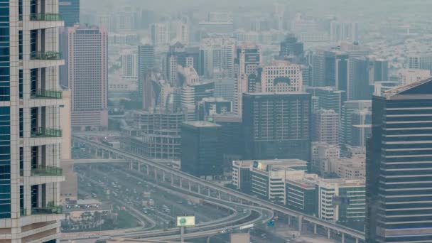 Dubai Aerial View Showing Barsha Heights Greens District Area Day — Stock Video