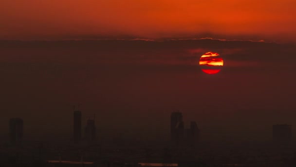 Wschód Słońca Nad Zielenią Barsha Wysokościach Dzielnica Powietrzna Timelapse Dubai — Wideo stockowe