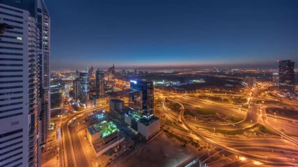 Vista Panoramica Aerea Della Città Dei Media Quartiere Altezze Barsha — Video Stock