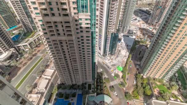 Cidade Aérea Timelapse Com Arquitetura Moderna Centro Dubai Olhe Para — Vídeo de Stock