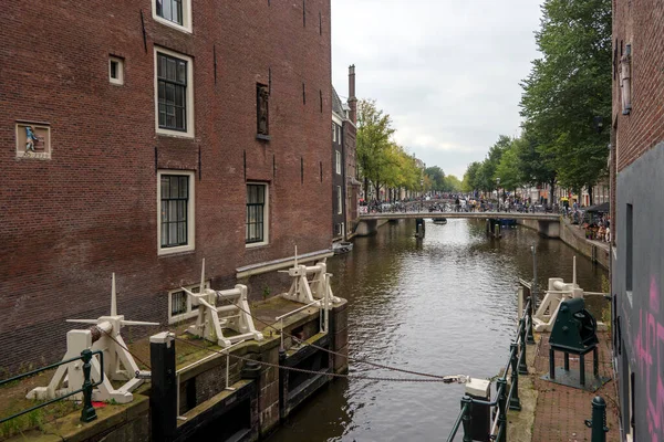 Amsterdam Niederlande Oktober 2021 Oudezijds Kolk — Stockfoto