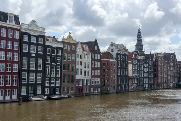 Amsterdam Damrak Capital Dos Países Baixos — Fotografia de Stock