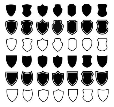 Kalkan simgesi vektör çizimi