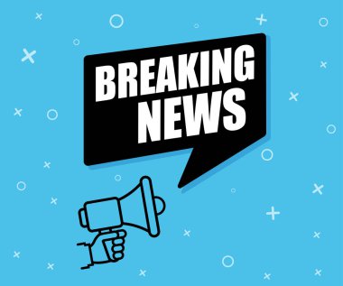 El ele tutuşmak megafon flaş haber kavramı