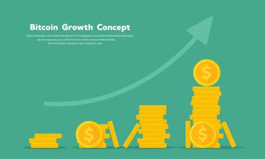 Dolar büyüme konsepti. Vektör illüstrasyonu