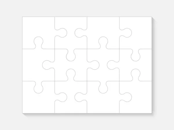 Verschillende Maten Puzzel Vector Illustratie Icoon — Stockvector
