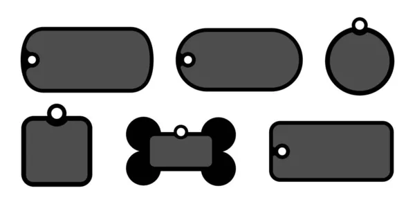 Étiquettes Identité Vectorielles Pour Icône Chien — Image vectorielle