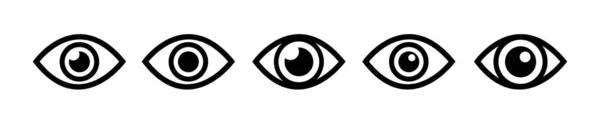 Eye Icon Set Vektor Illustration — Stockvektor